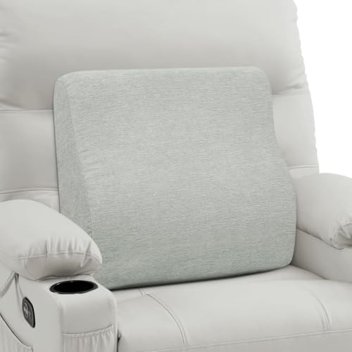 Lumbar Support Pillow for Recliner & Back Pillow for Couch, Dual Layer Memory Foam Back Support for Deep Recliner Chair for Senior Citizen to Sit Up Straight Light Grey by TANYOO