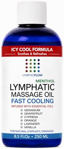 Lymphatic Drainage Massage Oil for Massage Therapy, Arnica & Menthol,8.5 Oz by BruizexTheUltimateRecoveryMust-Have