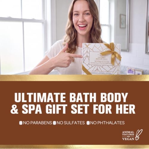 Gift for Women, 6pc Coconut Felt Storage Spa Gift Baskets for Women - Image 6