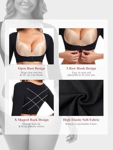 JOYSHAPER Upper Arm Shaper for Women Posture Corrector Compression Sleeve - Image 3