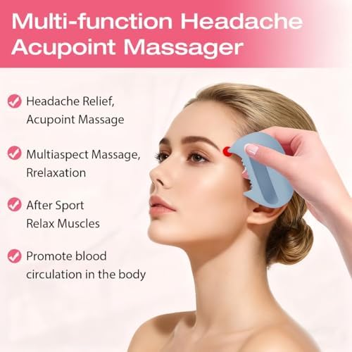 Relief Head & Body Acupressure Massager - Flexible Silicon Tool for Headache, Neck, Shoulder, Leg Pain, Muscle Fatigue & Circulation Boost - Post-Workout Recovery & Full-Body Massage (Blue) - Image 4