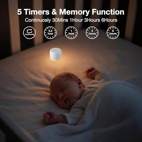 LEICEX Portable Sound Machine,Travel Sound Machine with Light,15 Non-Looping Sound Timer and Memory Play, Mini White Noise Machine for Sleeping Office Privacy Travel Gift - Image 4