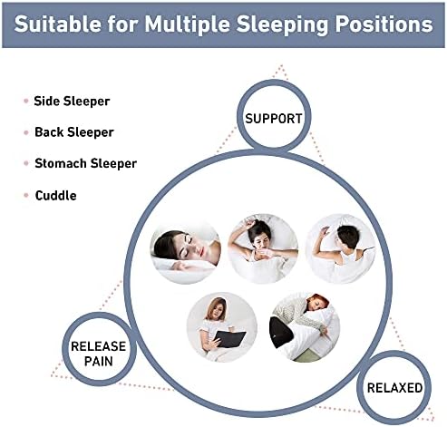 Leeden Adjustable Body Pillow 21 x 54 for Side Sleepers White - Image 5
