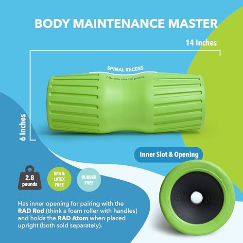 RAD Axle – Extra Firm High-Density Exercise Foam Roller – Deep Tissue Myofascial Release for Back, Hips, Legs & Shoulders – Muscle Recovery Tool for Stretching & Mobility - Image 4