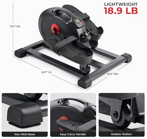 Sunny Health & Fitness Under Desk Pedal Elliptical Machine Leg Exerciser - Image 6