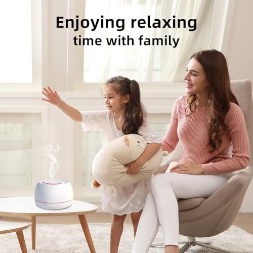 SEEDSEEL 300ML Essential Oil Diffuser - 8 Hours Run Time, Aromatherapy Diffuser with Remote Control, 7-Color LED Lights for Home, Bedroom - Image 4