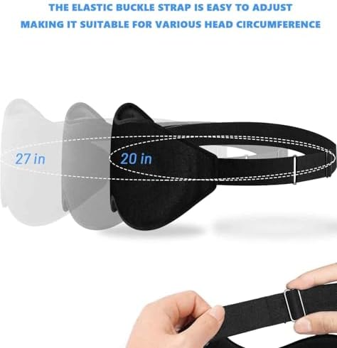 Sleep Mask for Men and Women, 3D Blackout Eye Mask for Side Sleepers, Black - Image 6