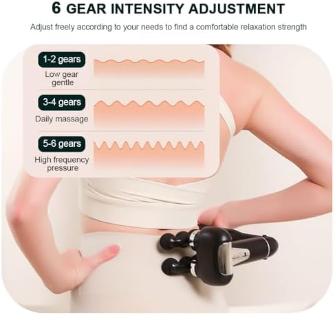 Massage Gun with Extension Handle, 2-in-1 Back Massager Gun - Image 6