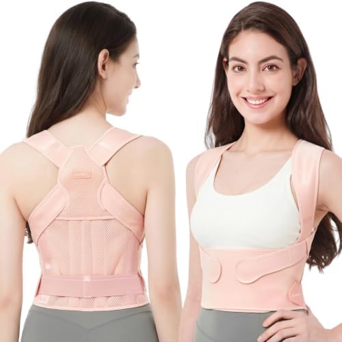 Vicorrect Posture Corrector for Women and Men: Adjustable Back Brace for Upper Back Support - Shoulder Neck Pain Relief - Lightweight Breathable Design by VICORRECT
