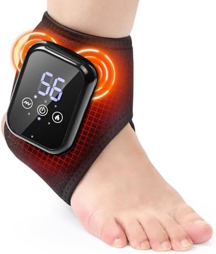 Cordless Foot and Ankle Massager with Heat, Heated Ankle Massager Wrap, Foot Massager for Tired Foot Comfort by ROHVEMJ