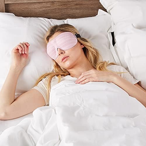 Bucky 40 Blinks No Pressure Printed Eye Mask for Travel & Sleep, Pink Chevron, One Size - Image 5