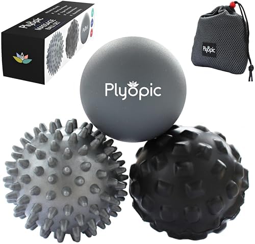 Plyopic. Massage Ball Set – for Deep Tissue Muscle Massage, Myofascial Release, Trigger Points, Mobility, Plantar Fasciitis - Eliminate Muscle Tension & Tightness in Your Back Neck Foot by Plyopic