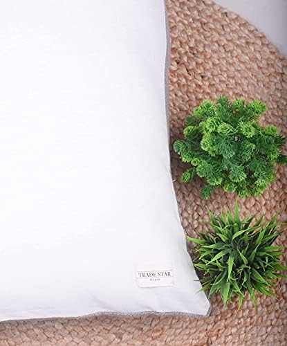 Trade Star 100% Cotton Spring Pillow Cover Handloomed Body Pillow Cover Throw Cushion Cover Decorative Oblong Lumbar Mudcloth Pillow Cases Brethable Handmade Pillow Case (Grey ALMA 14X36 Inch) - Image 5