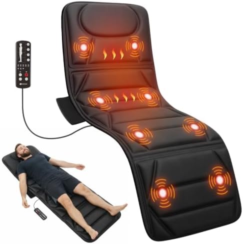 CooCoCo Full Body Massage Mat with Heat, 10 Motor Massage Pad for Sofa, Bed by CooCoCo