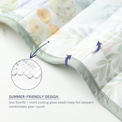 YnM 12lbs Weighted Blanket for Adults, Cotton Heavy Bed Throw Blanket with Cooling Glass Beads for All Season Use, Ideal for One Person of 110lbs (60x80 Inches, Queen Bed,Army Green) - Image 5