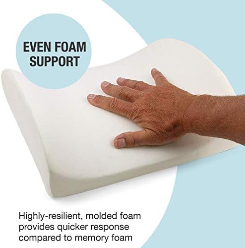 DMI Lumbar Support Pillow for Chair to Assist with Back Support with Removable Washable Cover and Firm Insert to Ease Lower Back Pain while Improving Posture,14 x 13 x 5,Contoured Foam,Elite,Burgundy - Image 3