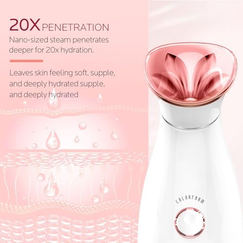 Colorfarm Facial Steamer Spa Kit with 17 Skin Care Tools for Home Spa - Image 5