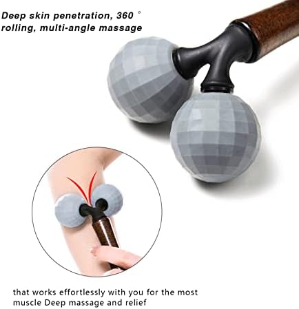 Relax Massage Roller - Body Massage Tools Myofascial Trigger Points Reduce Muscle Soreness Tightness Leg Cramps for Circulation, Stress, Arthritis and Hand Pain Relief & Recovery (Grey) - Image 4
