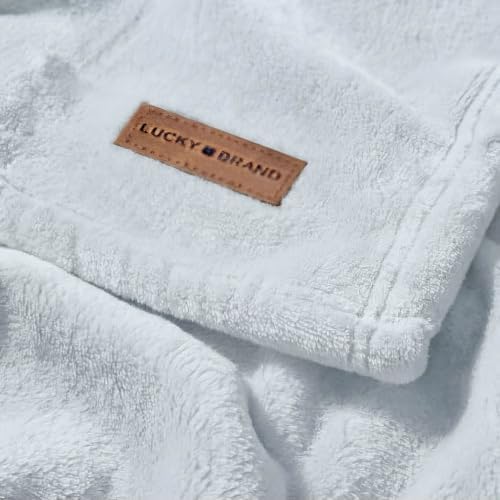 Lucky Brand Solid Plush 50"X70" Throw Blanket, Light Blue - Soft, Cozy, and Timeless Comfort - Image 5
