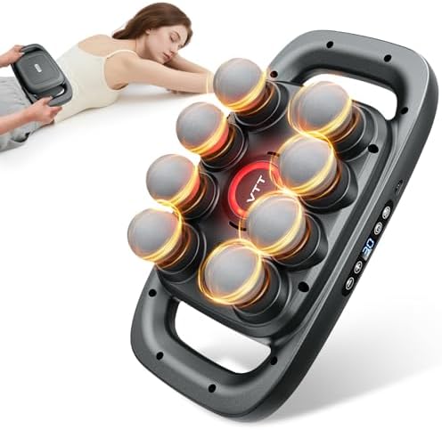 VTT 8-Head Massage Gun, Deep Tissue Back Massager, Electric Handheld Massager for Back, Shoulders, Legs, Muscle Pain Relief, Ideal Gifts for Women, Men, Mom, and Dad by VTTOfficial