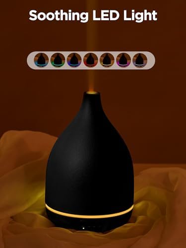 InnoGear 300ml Ceramic Essential Oil Diffuser, Diffusers for Home, Black - Image 5