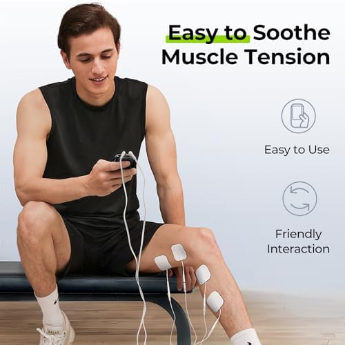 AUVON 3-in-1 TENS Unit Muscle Stimulator, 40 Levels for Gradual Pain Relief - Image 6
