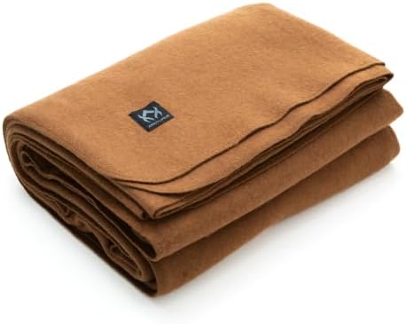 Arcturus Tahoe Wool Bed Blanket | Soft, Breathable Wool Blanket for Year-Round Comfort - Queen Size (90"x 108") | Thick & Washable (Camel) by Arcturus