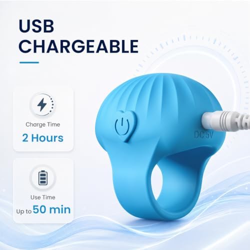 Multifunctional Mini Finger Massage Ball, Waterproof Rechargeable Pocket Relaxation Massage Tool, Blue - Image 2