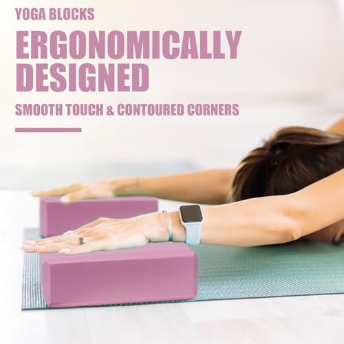 Septo 2 Pcs Yoga Blocks, 9x6x3 Inch Foam Blocks for Pilates - Image 4