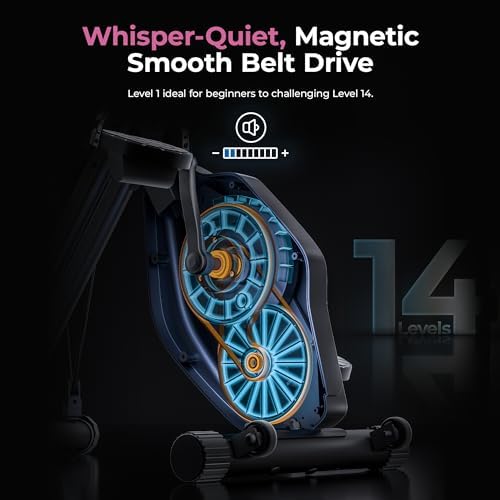 Sunny Health & Fitness Smart Foldable Magnetic X-Bike, Low-Impact Workouts - Image 4
