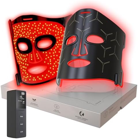 Infrared Red Light Therapy Mask for Face, Cordless Skincare Device by THESCIENCEOFSKINCARE
