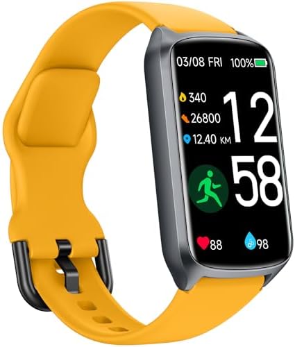 Amzhero Health Fitness Tracker with 24/7 Heart Rate, Blood Oxygen, Blood Pressure, Sleep Tracker, 5ATM Waterproof Activity Trackers with Step Tracker, Pedometer (S & L Bands Included) by smartwatch