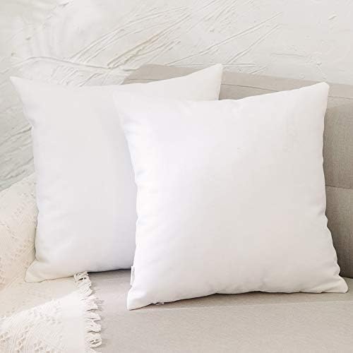 White Pillow Case Soft Linen Square Decorative Throw Cushion Cover Pillowcase with Smooth Hidden Zipper for Car 24" x 24 " - Image 4