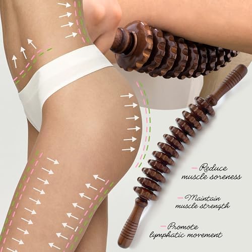 Wood Therapy Massage Roller Stick for Muscle Relief & Cellulite Reduction - Image 6