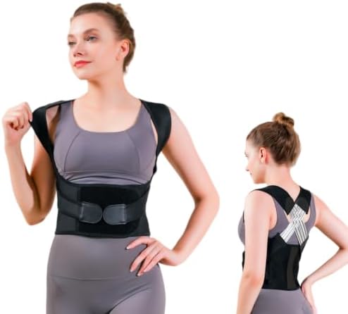 Back Brace for Women and Men,Shoulder Straightener,Back straightener,Adjustable Posture Corrector Suitable for Upper and Lower Back Pain Relief-Scoliosis,Hunchback,Spine Corrector(Size XL) by LAROTSUBA