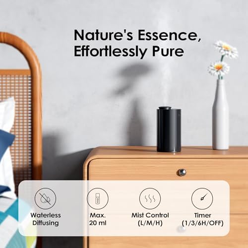 Airversa AN6 Waterless Essential Oil Diffuser Starter Kit, Black - Image 2