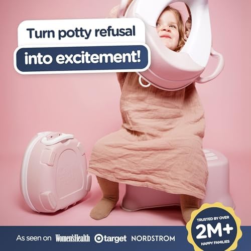 My Carry Potty - Blush Pink Travel Potty, Award-Winning Portable Toddler Toilet Seat for Kids to Take Everywhere - Image 5