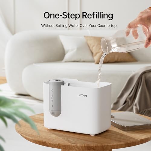 Humidifiers for Bedroom, 4L Top Fill for Large Room, 32H Runtime, Quiet Ultrasonic Cool Mist Humidifier for Home, Indoor, Baby Nursery, Plants, Easy to Clean & Fill, White - Image 3