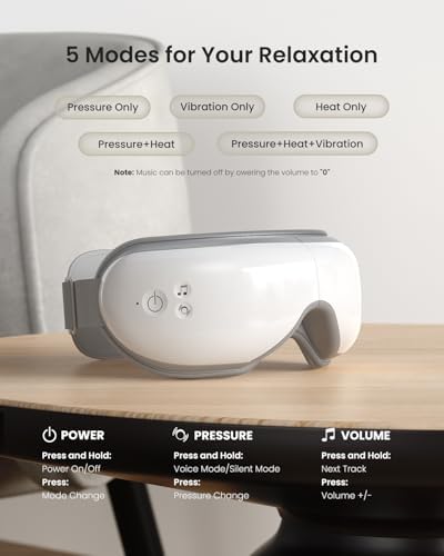 RENPHO Eyeris 1V Eye Massager with Voice Control, Heated Massage Eye Mask - Image 4