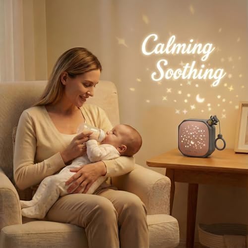 Portable Baby Sound Machine with Star Projector & White Noise Sleep Soother - Image 4