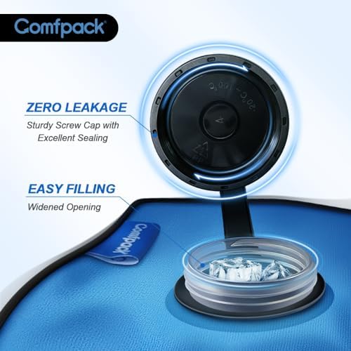 Comfpack XL Refillable Ice Bag for Injuries, Travel Ice Pack with Straps - Image 2