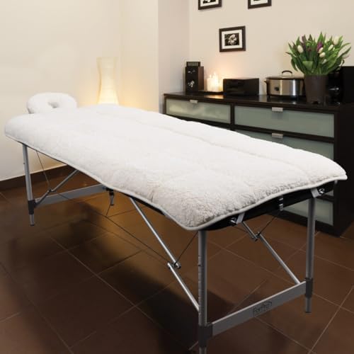 ForPro Premium Quilted Fleece Table Pad Set, Natural, Extra Soft, Hypoallergenic, for Massage Tables, Includes Massage Table Pad and Face Rest Cover - Image 6