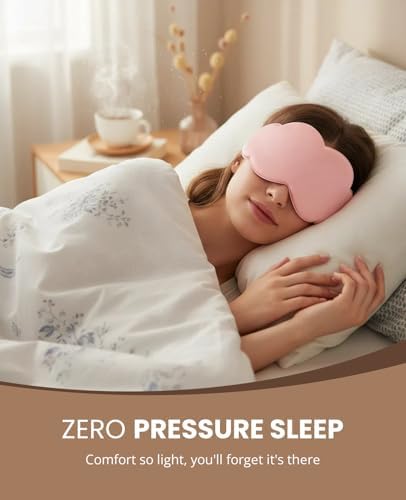 Sleep Mask for Side Sleeper Men Women, Soft Zero Eye Pressure 3D Clouded Sleeping Mask, Breathable Sleep Eye Mask with Adjustable Elastic Strap for Sleep Travel Nap, Pink - Image 4