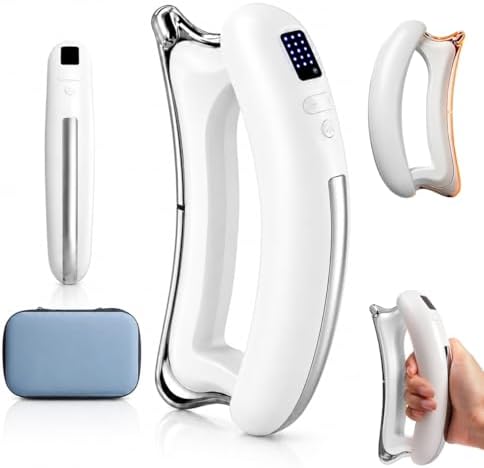 Electric Body Sculpt Massager, Portable Massage Tool with Soothing Heat & Adjustable Vibration, 5 Intensity Levels, Ergonomic for Neck, Shoulder, Back, Waist, Leg Relaxation(White) by NIFFPD