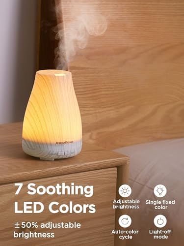 InnoGear Essential Oil Diffuser Ultrasonic Diffusers for Home, White Grey - Image 5