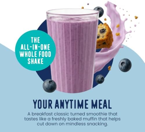 FlavCity All in One Protein Shake Powder, Blueberry Muffin - On the Go Meal Alternative + Collagen Peptides, Reishi & Cordyceps - Focus, Skin, Hair & Joint Support - 100% Grass Fed Whey, 20 Servings - Image 2
