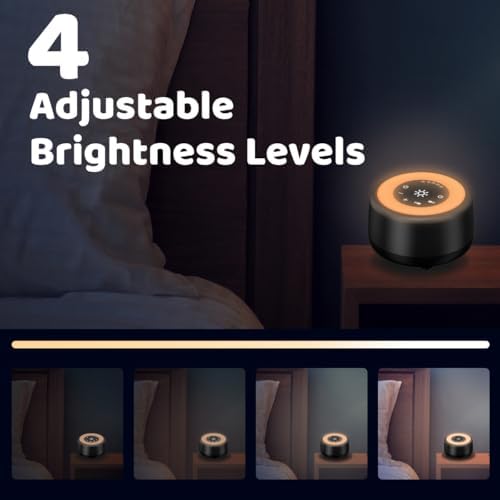 Sleepbox Sound White Noise Machine with 25 Soothing Sounds 10 Colors Warm Night Light 4 Brightness Levels 32 Volume Levels 5 Timer and Memory Function Perfect for Kids Adults Seniors Sleeping Black - Image 4