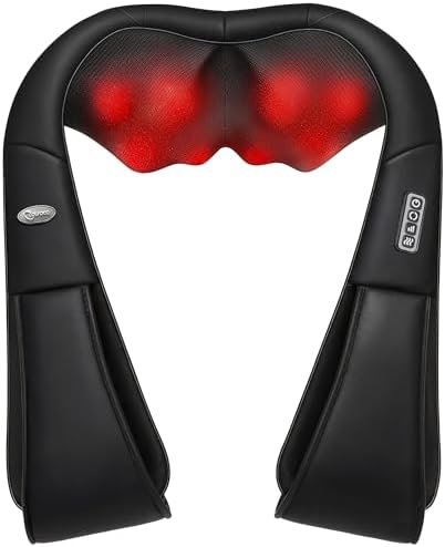 cotsoco Neck Massager, Shiatsu Shoulder and Back Neck Massager with Heat, Neck Massager Pillow for Neck for Body Muscle Pain Relief, Neck Massager Gifts for Mom Dad Women Men, Home, Office Car Use by cotsoco