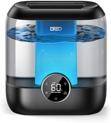 DREO 6L Humidifiers for Bedroom, 60H Runtime, 28 dB Quiet, HM524, Black by Unknown