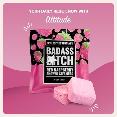 Explicit Essentials Bad Ass B Shower Steamers | Sweet Red Raspberry Aromatherapy Shower Steamers | Bold Self-Care Gift for Women | Relaxing & Uplifting Spa Shower Experience - Image 3